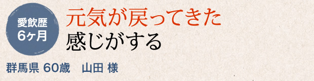 元気が戻ってきた感じがする